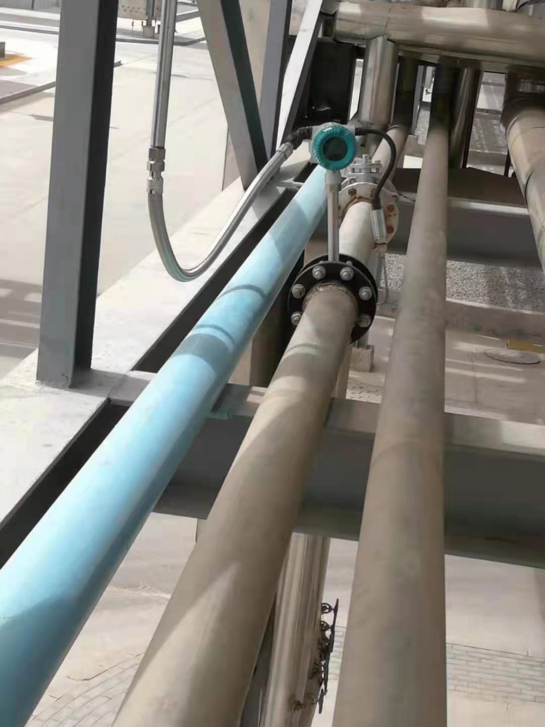 化工厂涡街流量计,安装调试完毕-Cmp冠军仪表
